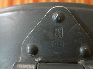 Vintage 1941/1940 MB41 BT T,  Swiss Army Military grey bottle aluminum canteen 2