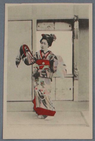 16 Antique Early 20thC Hand Colored Photograph Postcards Japanese Geisha Woman 3