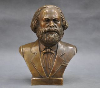 7  German Great Communist Carl Marx Bust Bronze Statue