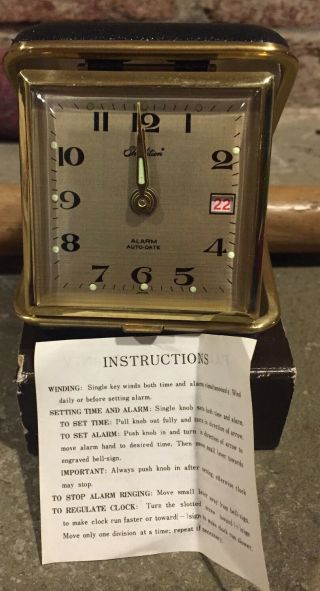 Vintage Sears Tradition Alarm Travel Clock,  Japan Nib