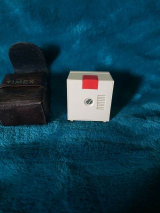 Vintage TIMEX Mini - Alarm Travel Clock With Case 2