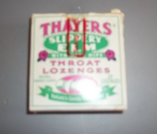 Vintage Thayers Slippery Elm Throat Lozengers With Rose Hips Dated 1/98