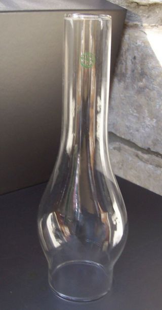 Vintage Duplex Oval Bulge Glass Oil Lamp Chimney 65mm 2 1/2 " Fit,  Pyrex