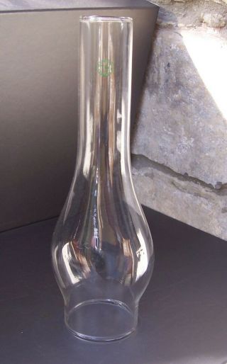 Vintage Duplex Oval Bulge Glass Oil Lamp Chimney 65mm 2 1/2 