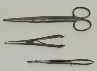 Small 19th century,  part post mortem set / field surgeons kit in case - J.  Day. 5
