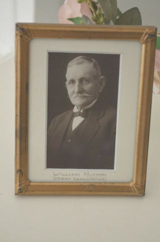 Lovely Old Gilt Frame Photograph Early 1900s William Hutton Grandfather