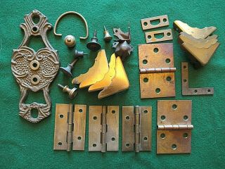 Brass Restoration Parts For Chests,  Trunks,  Cabinet.  Hinge,  Door Pulls.  Knobs.