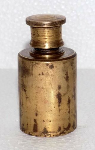 India Vintage Brass Perfume Bottle Empty Hand Casted,  Made In India.  C - 325
