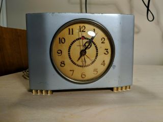 Vintage General Electric Ge Model 7h166 Electric Alarm Clock - Needs A Part