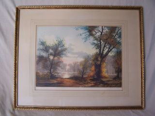 Rare Antique Jean Joseph Chabridon Artist Proof Etching Park Versailles France