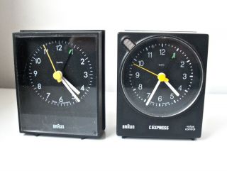 2 Braun Clock Dieter Rams Type 4763,  Type4749 Designed By Dietrich Lubs