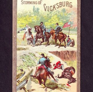 Storming Of Vicksburg 1800s Civil War Battle Panorama Lecture San Francisco Card