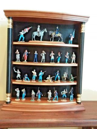 1986 Franklin 28 Piece Civil War Pewter Figurine Collection; With Case Rare