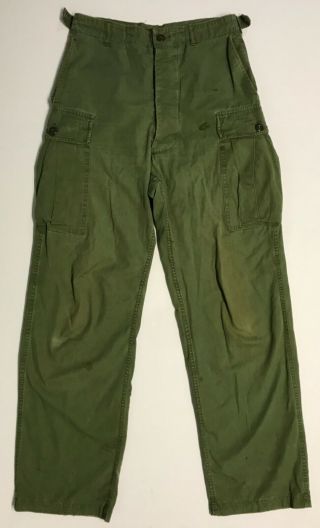 Vietnam 1963 Dated 1st Pattern Exposed Button,  Jungle Fatigue Trousers