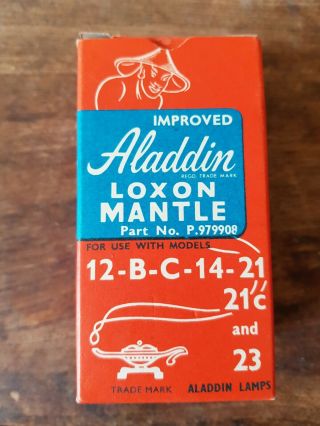 Vintage Aladdin Loxon Mantle Boxed.  For Models 12 - B - C - 14 - 21,  21c & 23