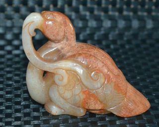 Ancient And Jade Bird Statue Exquisite Hand - Carved Dm 002