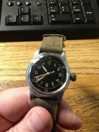 Wwii Mens Waltham Type A - 11 Wrist Watch Vintage Aac Army Air Corps U.  S.