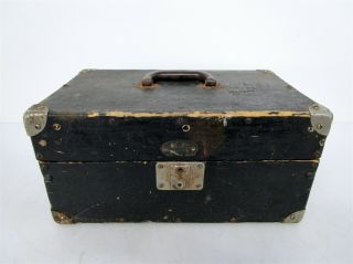 Vintage Wooden Trunk 17 " X10 " X8 " W/ Bakelite Handle