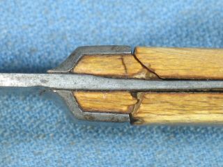 Antique 1860 Civil War ERA 3 - Prong LAMSON & GOODNOW Knife & Fork Set Bone Handle 5