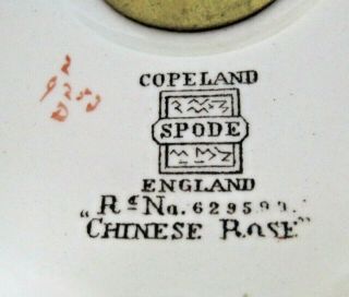 ANTIQUE COPELAND SPODE CHINESE ROSE PORCELAIN LAMP BASE. 8