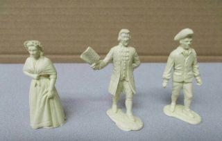 Marx Revolutionary War Playset Figures Johnny Tremain,  Sam Adams,  Cilla