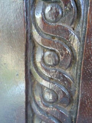 TWO 17TH CENTURY OAK CARVED COFFER PANELS 2