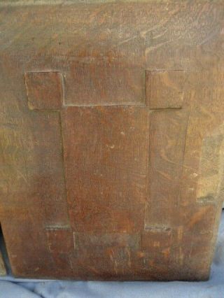 TWO 17TH CENTURY OAK CARVED COFFER PANELS 3