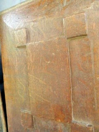 TWO 17TH CENTURY OAK CARVED COFFER PANELS 5