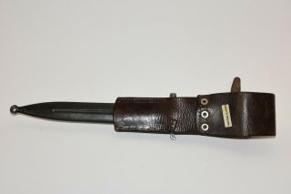 Swedish Mauser Model 1896 Rifle Bayonet & Sheath with Leather Frog EJ - anchor - AB 3