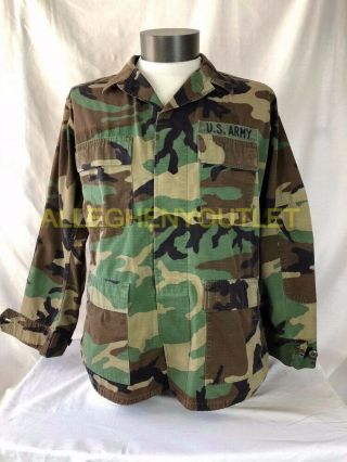 Usgi Army Hot Weather Combat Bdu Uniform Shirt Coat Jacket Woodland S/s Nwt