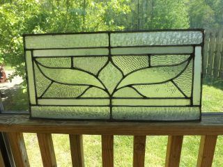 Antique Vintage Leaded Stained Glass Window Floral Salvage Transom Flower 1900