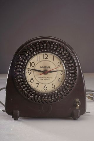 Vintage Art Deco Bakelite Clock James Remind - O - Clock Model J Timer Made In Usa