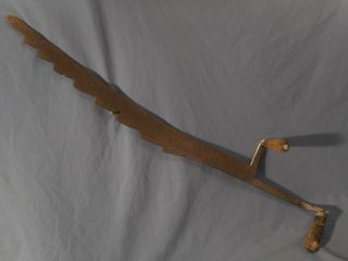 Old Farm Tool 36 " Hay Fodder Knife Or Ice Saw Primitive Industrial Decor Vintage