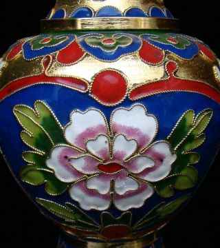 150mm Collectible Handmade Brass Cloisonne Enamel Vase Flower Deco Art 2