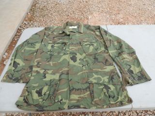 Vietnam Era 1966/1967 Us Army Usmc Erdl Camouflage Poplin Jungle Jacket Shirt