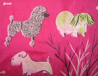 Vtg SILK Tammis Keefe DOG Scarf Poodle Terrier Scottie Dachshund Westie Yorkie 4