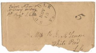 Csa Soldiers Cover Pri Mclemore,  1st Sc Vol.  To Miss R.  E.  Mclemore In Whitepond