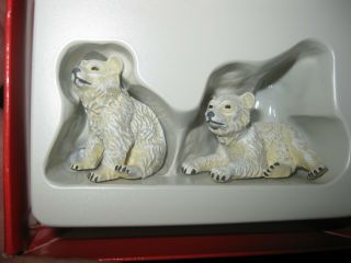 Preiser Elastolin Germany 4 POLAR BEAR Family Plastic 1:25 scale zoo animals 4