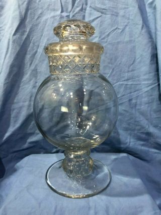 Vintage Apothecary Dakota Snow Globe Jar 11 1/2 " Tall