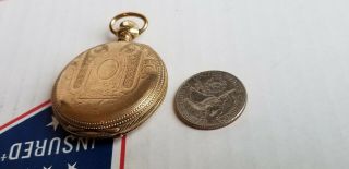 Elgin 14K Gold Hunting Case Pocket Watch Not Running Old Estate 4