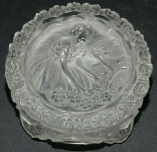 Art Deco Style Glass Trinket Box - Stunning Quality Info Welcome