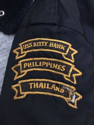 West - PAC 79 - 80 USS Kitty Hawk Philippines Thailand Dragon Embroidered,  Patch Coat 2