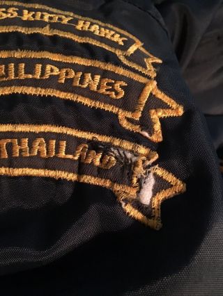 West - PAC 79 - 80 USS Kitty Hawk Philippines Thailand Dragon Embroidered,  Patch Coat 7