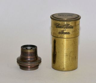 35.  0 Mm Objective Lens In Can For Brass Microscope - Carl Zeiss,  Jena.