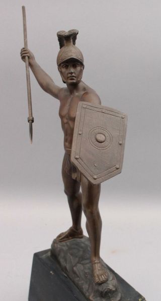 Antique Signed Grand Tour Roman Nude Gladiator WarriorBronze Sculpture 7