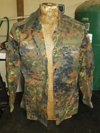 Surplus German Military Jacket With Flag Patches