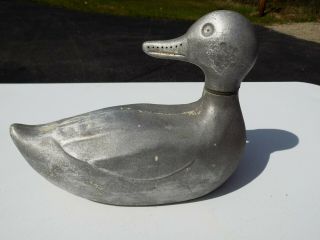 Vintage Folk Art Metal Duck Decoy Lawn Garden Water Sprinkler Rotating Head 3