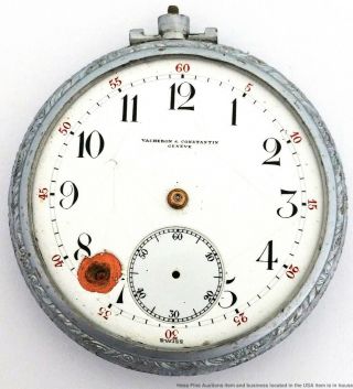 Antique Vacheron Constantin 21 Jewel Swiss Mens Pocket Watch To Restore Fix