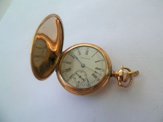 1909 A.  W.  Waltham 15 Jewels Hunter Case Pocket Watch Mono " M "
