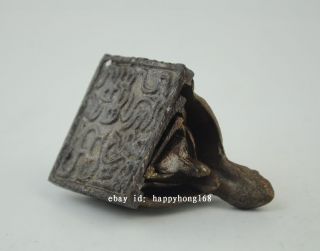 Four rare chinese bronze tortoise - shaped seal a01 5